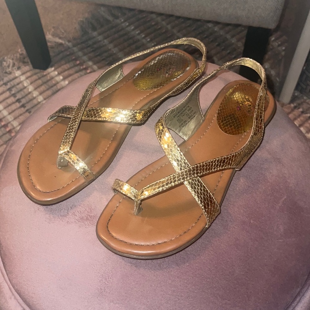 Gold gladiator sandal